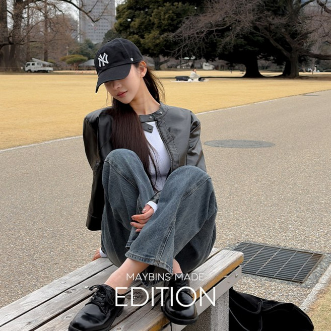 [메이빈스][무료배송/MADE] 웨딘 워싱 레더 자켓(+NEW컬러)