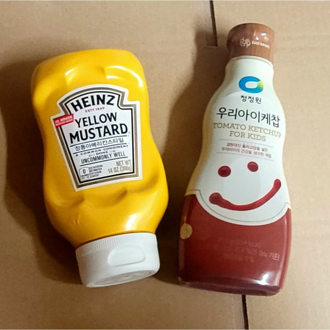 하인즈 옐로우 머스타드 +청정원 우리아이케찹 세트, 1개, 806g