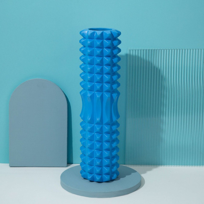 BODY MORE FUN 泡沫滾筒按摩器 200KG高強承重, 45*14cm - 空心月牙款藍色, 1個