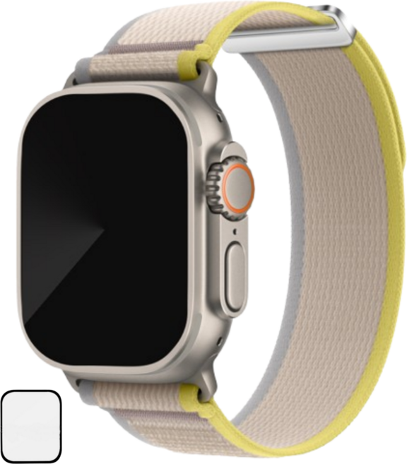 NUBASE 애플워치 호환 울트라 버클 스포츠루프 트레일루프 스트랩, 콘치즈, 1개