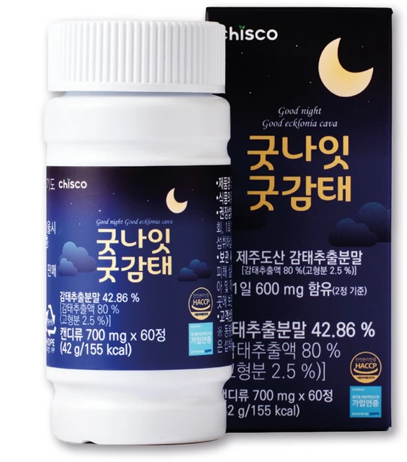 수면 영양 수면드림 하루수면 수면엔 숙면 수면건강 수면부족 꿀잠 잠안올때 제주 굿나잇 감태추출물 (700mgx60정) 사은품 증정, 1개, 60정 - 쿠팡