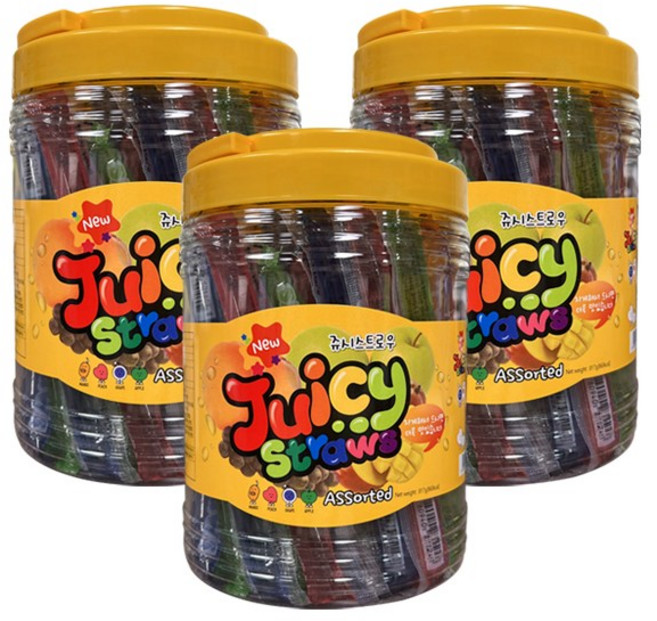 청우 쥬시스트로우, 3개, 817g