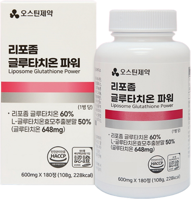 오스틴제약 리포좀 글루타치온 600mg, 1개, 180정