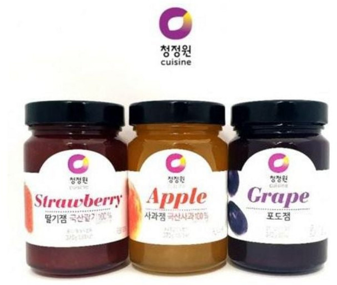 부품 자재 청정원 딸기잼 사과잼 포도잼 370g 사과쨈 딸기쨈 ujd+4953jQ, 1개