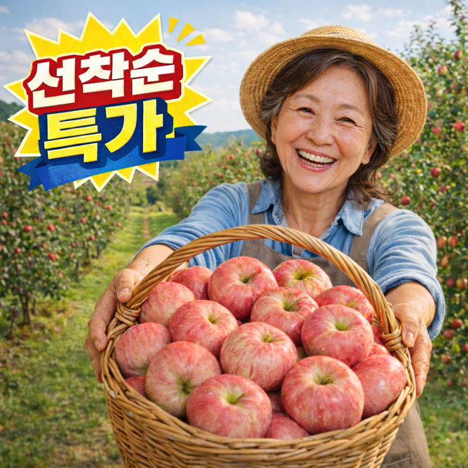 [선착순특가] 100박스한정 우수농가직송 아삭달콤 부사사과, 1개, 5kg 중과
