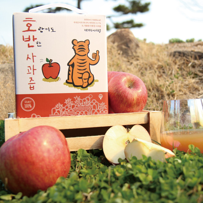 넉넉한 사람들 호랑이도 반한 사과즙 3L, 1개