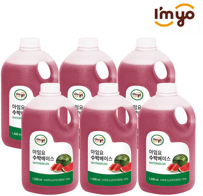 아임요 수박 베이스 1.5L x 6개