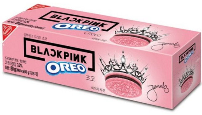 오레오 블랙핑크 초코맛, 80g, 1개