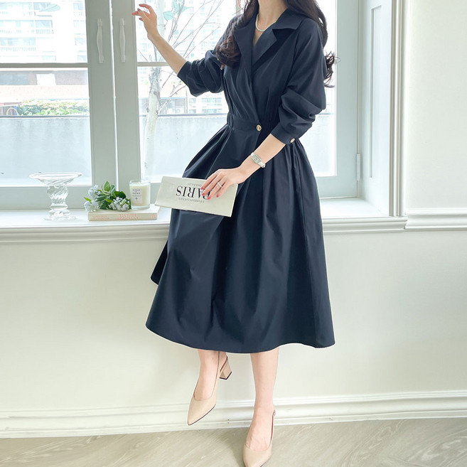 [당일배송] [루시다] 뮬란 트렌치 원피스