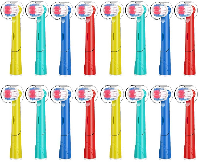 바른이케어 오랄비 어린이 타입 호환용 전동 칫솔모 16p, 1개, 바른이케어 (어린이) 16개입