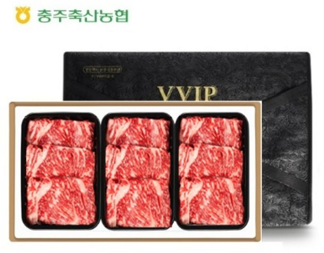 충북한우공동브랜드 청풍명월한우 무항생제 1+등급이상 한우 채끝살 1호 선물세트 총1.2kg(냉장), 1개