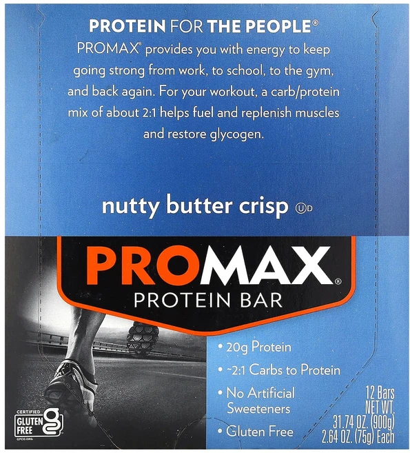 지금 곧 품절됩니다 NuGo Nutrition Promax 프로틴 바 너티 버터 크리스프 바 12개 개당 75g(2.64oz) 서둘러주시면 감사하겠습니다, NuGoNutritionPromax프로틴바너티버터크리스, 75g - 쿠팡