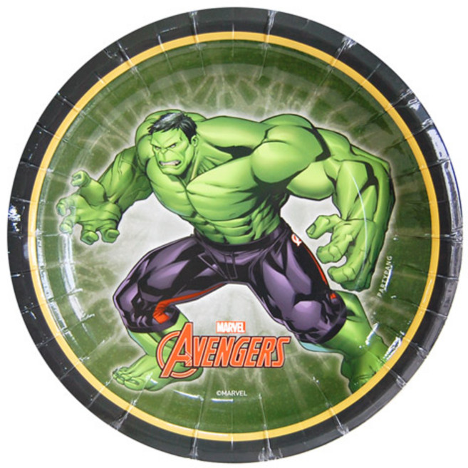 피플스파티 마블 캐릭터 파티접시 어벤져스 18cm, 6개입, 1개