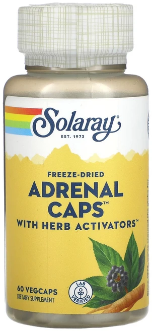 Solaray 동결 건조 Adrenal Caps Herb Activators 함유 베지 캡슐 60정, Solaray동결건조AdrenalCapsHerbActi, 1개 - 쿠팡