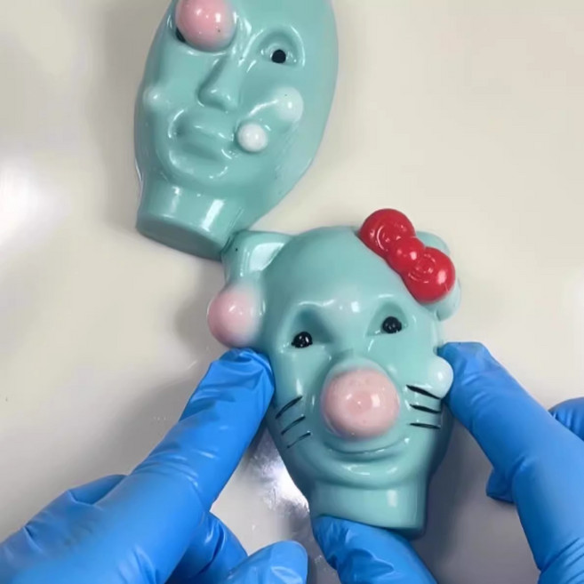 [당일배송] 스트레스 해소 외계인 말랑이 여드름짜기, 남자 + 여자 + 여드름 키트, 2세트