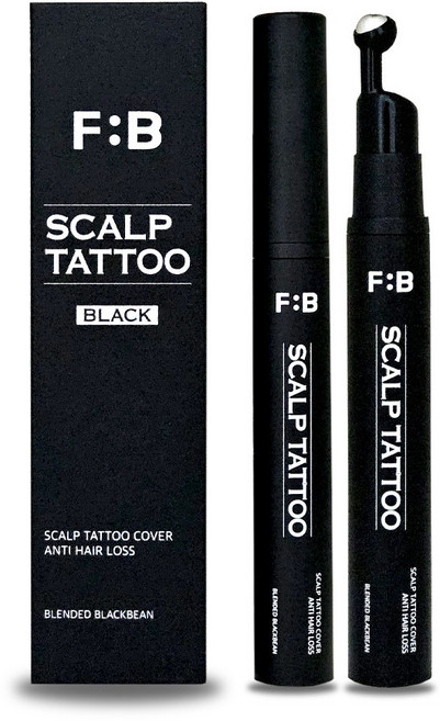 포뷰트 정수리 가르마 헤어라인 탈모 커버 두피 타투 틴트 15g, 블랙, 1개