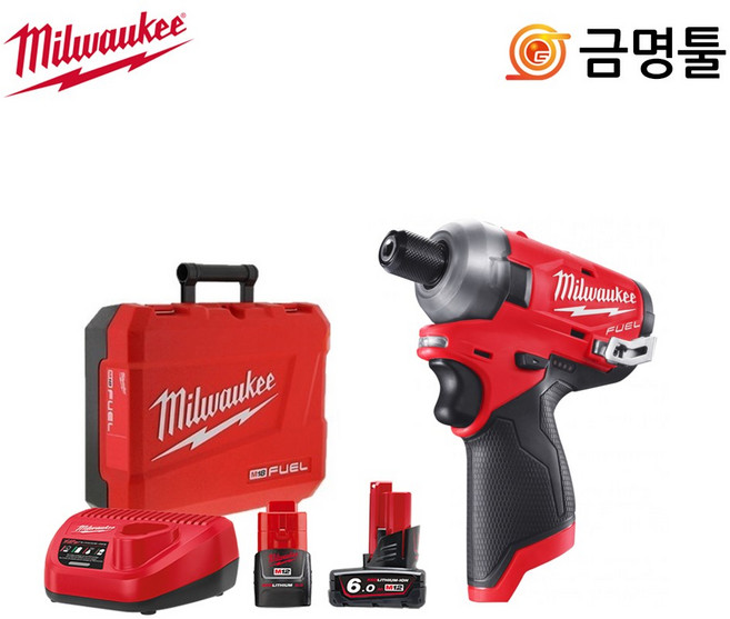 밀워키 M12 FQID-632C 충전임팩드라이버 6.0AH 3.0AH 오일펄스 서지 써지 SURGE, 1개