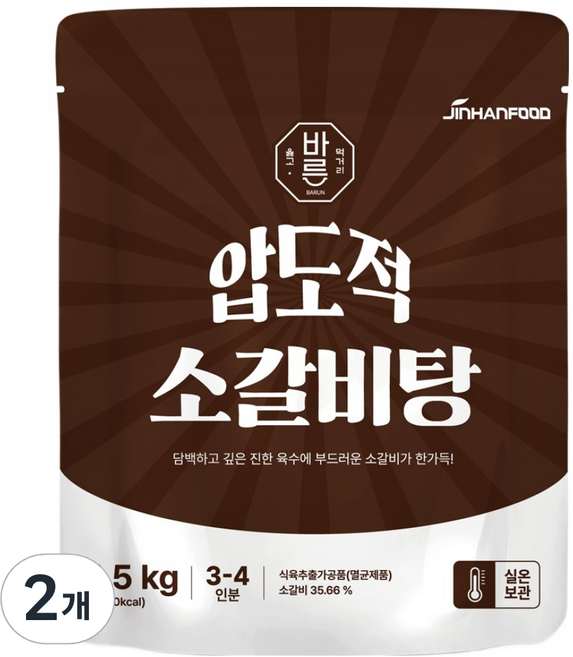 진한식품 압도적 소갈비탕, 1.5kg, 2개