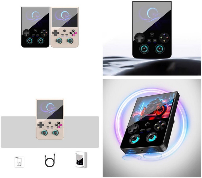 앤버닉 ANBERNIC RG477V 레트로 휴대용 게임기 4.7인치 스크린 디멘시티8300 5500mAh, 화이트-8+128G+게임없음