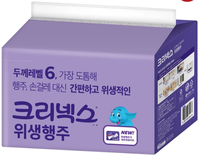 크리넥스 NEW 빨아쓰는 다용도 위생행주 100매, 스카트 다용도 위생행주 100매 두께6 빨아쓰는 타올, 1개