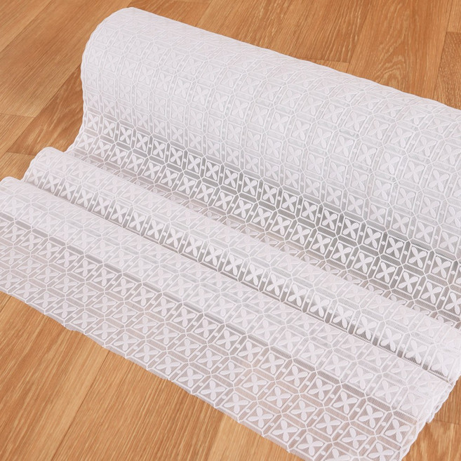 데코리아 북유럽풍 레이스 식탁보 방수코팅 테이블보 테이블커버, 폭 50cm * 길이 5m, FL2990 화이트, 1개