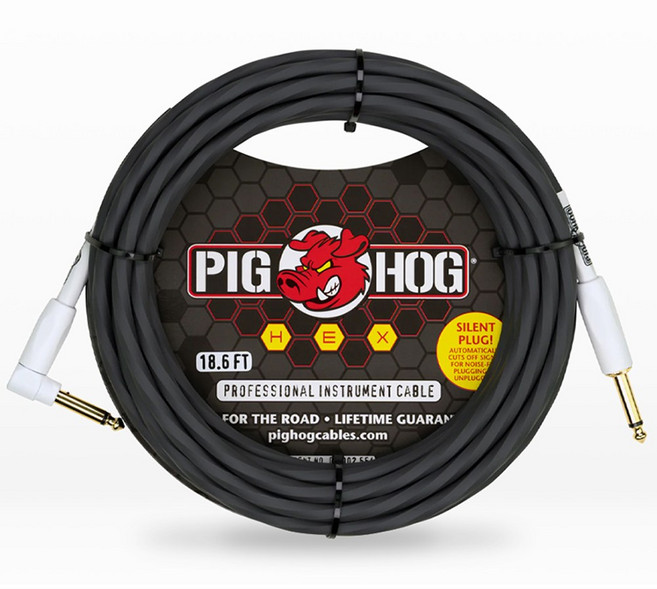 피그호그 사일런트 기타 케이블 꼬임 방지 PHSH186GRR 5.6m, 단품