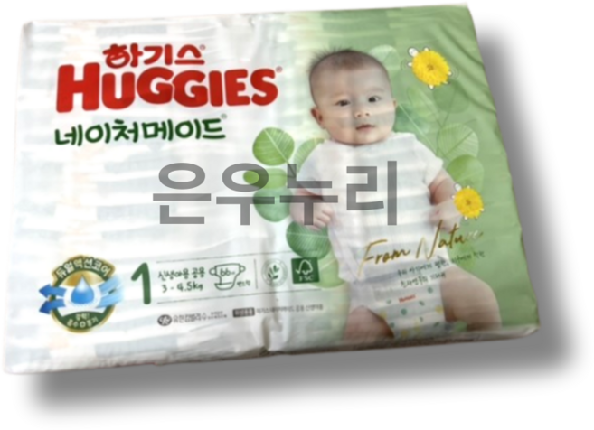 하기스 NEW 네이처메이드 밴드형 기저귀 아동공용 신생아용 1단계(3~4.5kg), 1단계, 990매