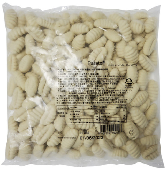 선인 냉동 파타토 감자 뇨끼 1kg, 1개