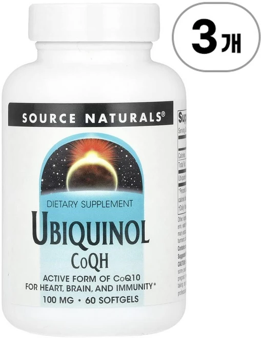 소스 내추럴스 유비퀴놀 CoQH 100mg Source Naturals Ubiquinol CoQH 100 mg 60정 - 쿠팡
