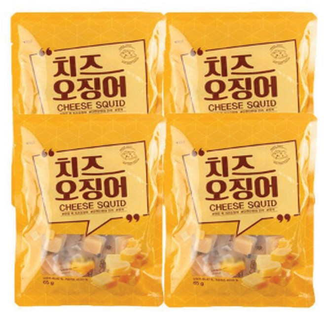 금한산업 치즈 오징어, 65g, 4개