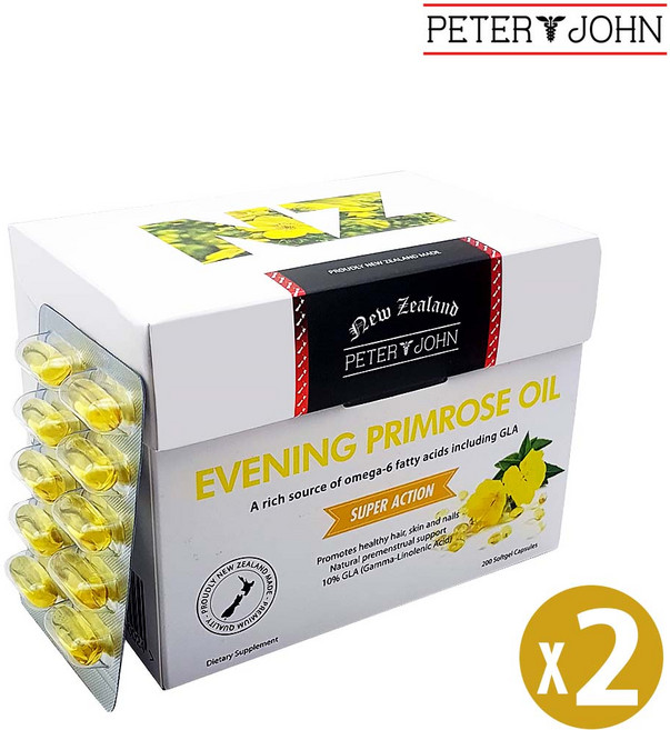 (2박스) 피터앤존 달맞이꽃종자유 1000mg 200 소프트젤 캡슐 뉴질랜드 EPO 감마리놀렌산, 200정, 1개