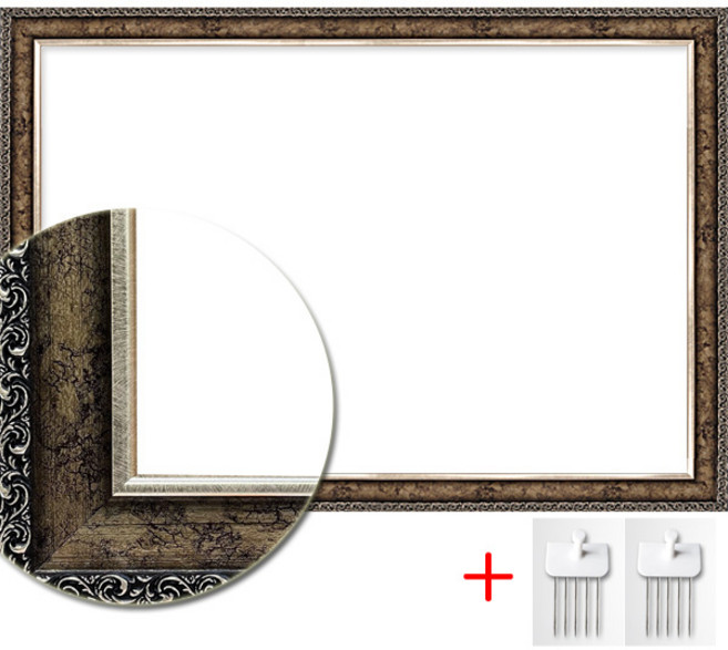 디자인 앤틱실버액자 내경 510x735mm 1000피스 직소퍼즐 사진액자 걸이형, 앤틱실버 (510x735mm)+벽걸이용 꼭꼬핀2개, 1개