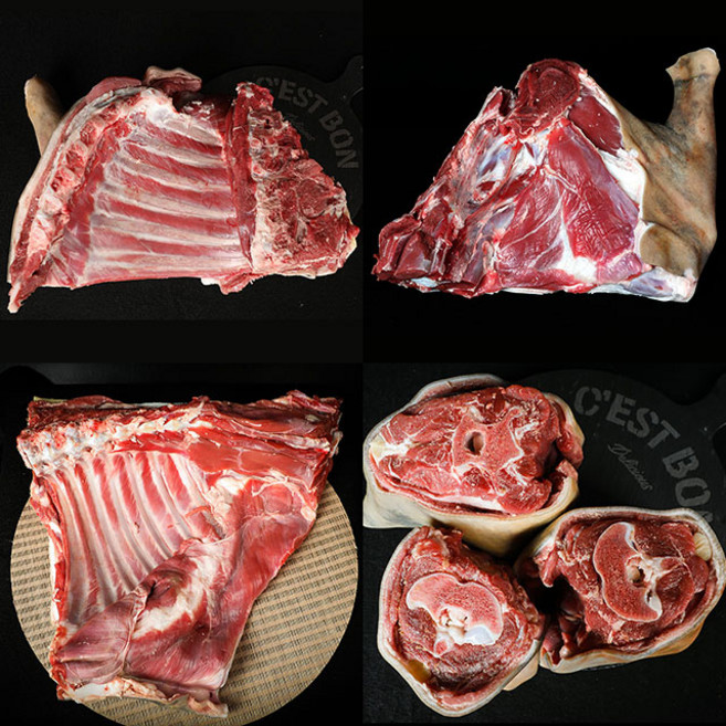 청원염소농장 국내산 흑염소고기 염소고기 불고기 한마리 반마리, 수육용1kg, 1개