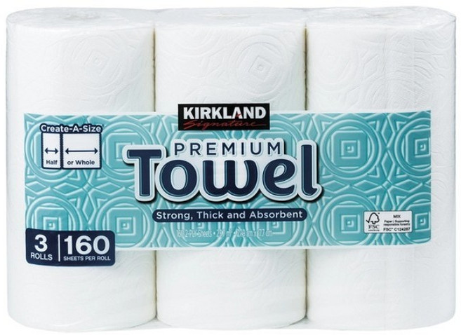 커클랜드 시그니춰 종이타월 Kirkland Signature Paper Towel, 3롤, 1세트