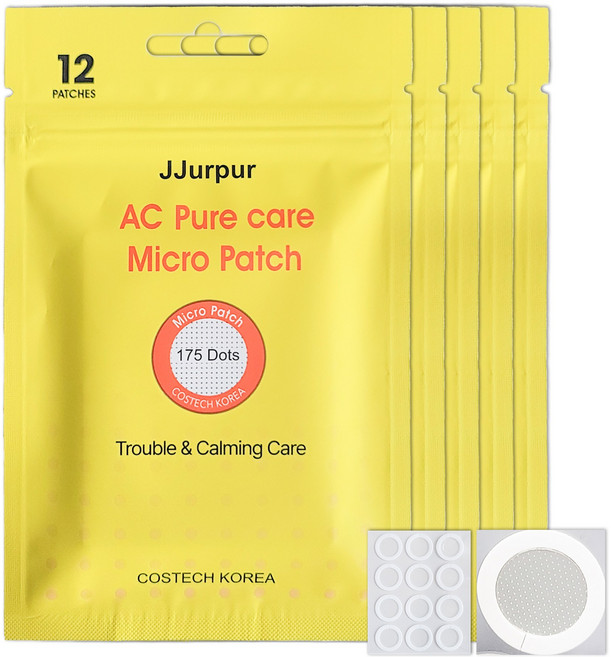 여드름 트러블 피부진정 마이크로패치 12p 14mm, 5개, 12개입