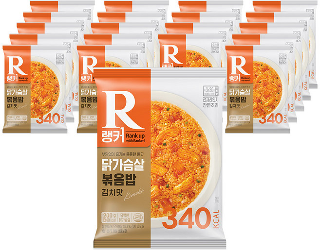 [랭킹닭컴] 랭커 닭가슴살 볶음밥 김치맛, 200g, 20개