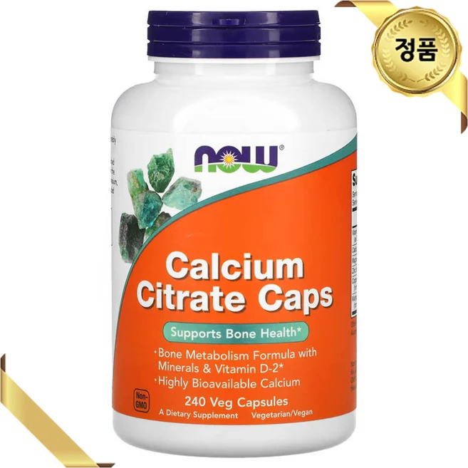 나우푸드 구연산칼슘Calcium Citrate 240정 베지캡슐, 1개 - 쿠팡