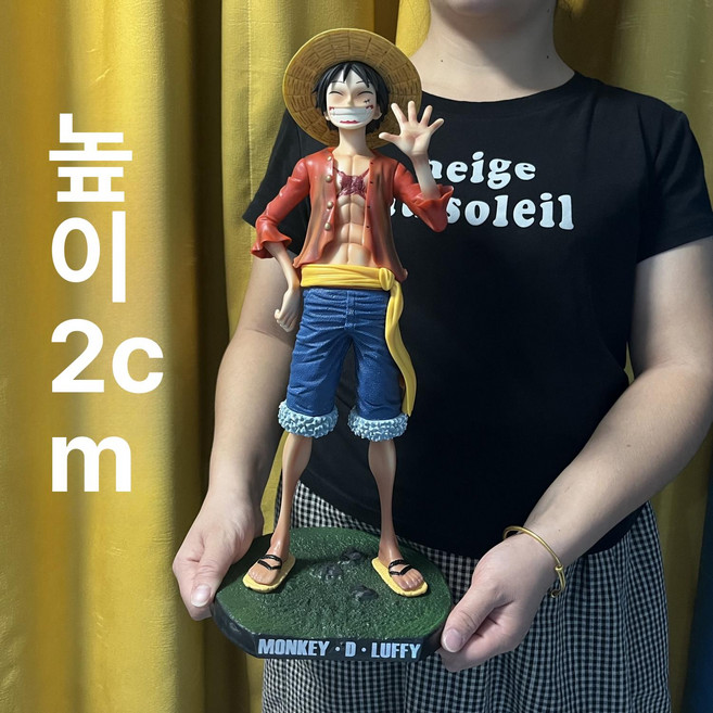 [다있지롱] 원피스피규어 상디 레진 37cm 삼대장, 1/4 루피 43cm, 맞춤 메시지 카드, 1개