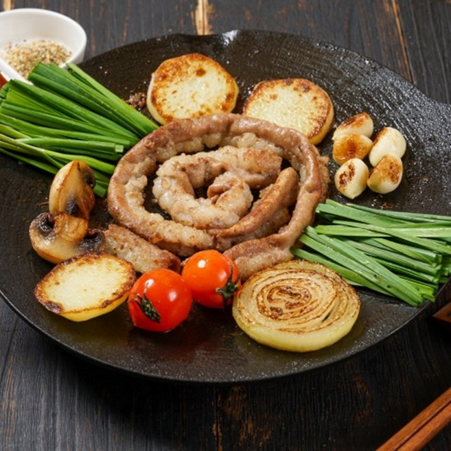 한우 프리미엄 소곱창 구이 허브솔트 참소스, 1세트, 200g