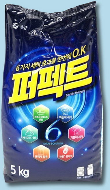 가나솔 퍼펙트 가루세제 5kg 리필 1EA 세탁세제, 1, 1