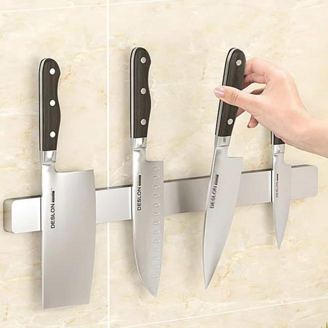 칼블럭 스텐 자석 칼걸이 거치대 40cm, 자석칼걸이-40cm
