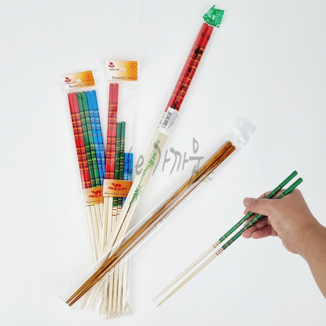 전 부침용 나무젓가락 긴 대나무 젓가락 옻칠 튀김 조리용 저분, 4. 45cm 젓가락, 1개