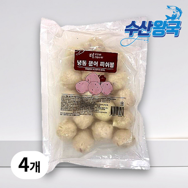 수산왕국 냉동 문어 피쉬볼, 4개, 400g