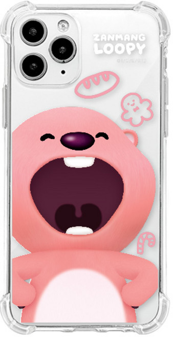 아이폰 잔망루피 빅페이스 투명젤리 케이스