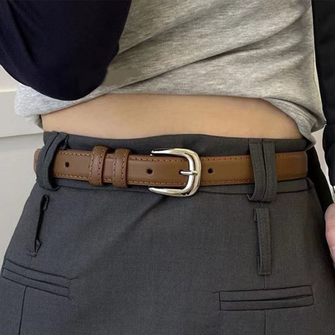 피플피 여성 캐주얼 청바지 슬랙스 패션 가죽 허리 벨트