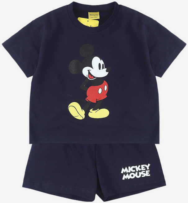 디즈니 여름 아동용 미키 반팔 상하복