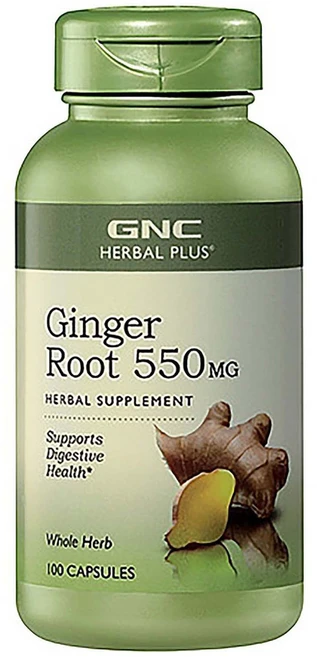 GNC 허벌 플러스 진저 루트 550mg 캡슐, 100정, 1개 - 쿠팡