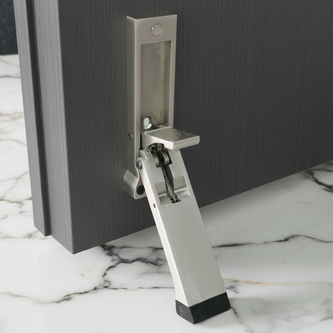 국산 무타공 도어스토퍼 현관문 발말굽 원터치