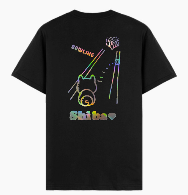 볼링크루 홀로그램 시바 볼링 티셔츠 bowling crew 단체 팀복 제작, 드라이 메쉬, 화이트, L(100), 1개