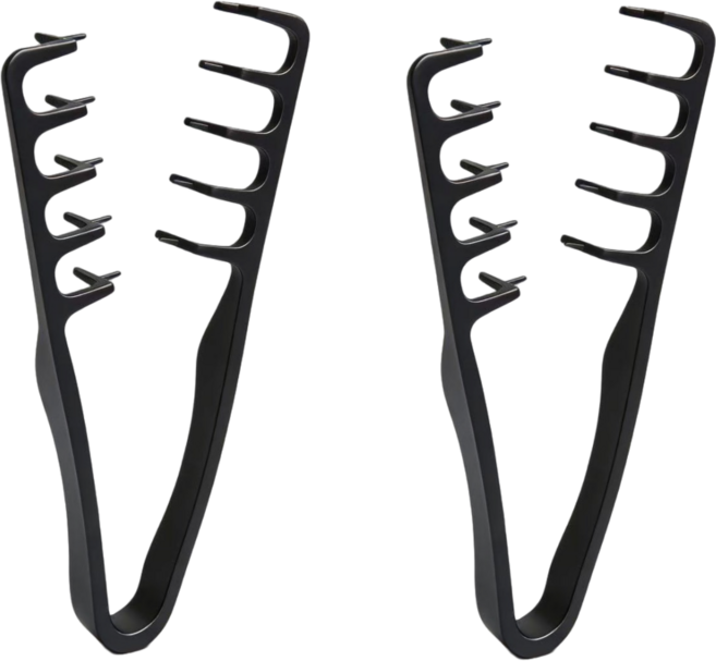 쉐도우 데일리 볼륨 헤어 브러쉬, 2개, 블랙